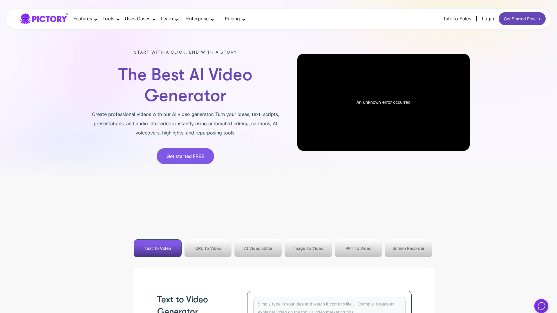 Pictory.ai Screenshot