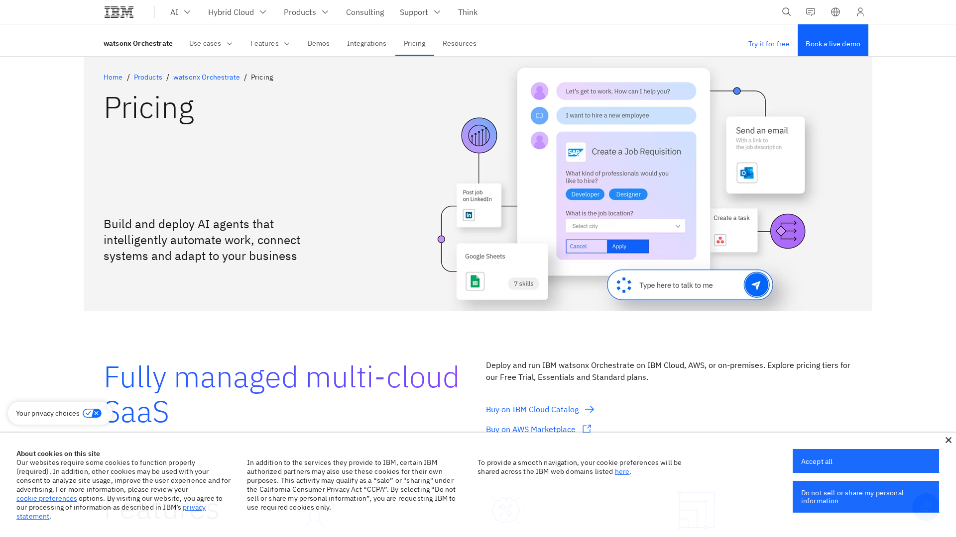 IBM watsonx Assistant Screenshot 1
