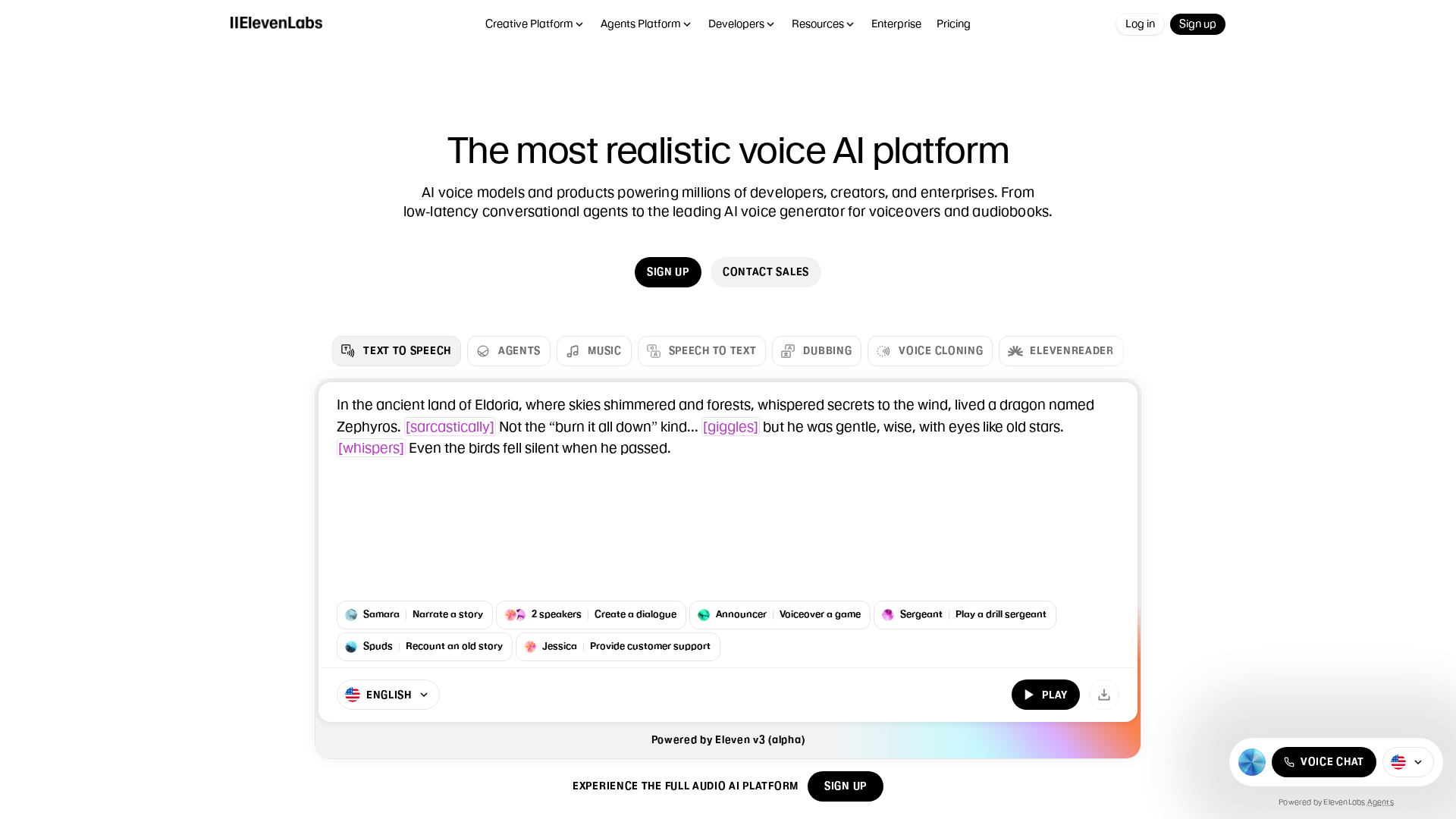 ElevenLabs Screenshot