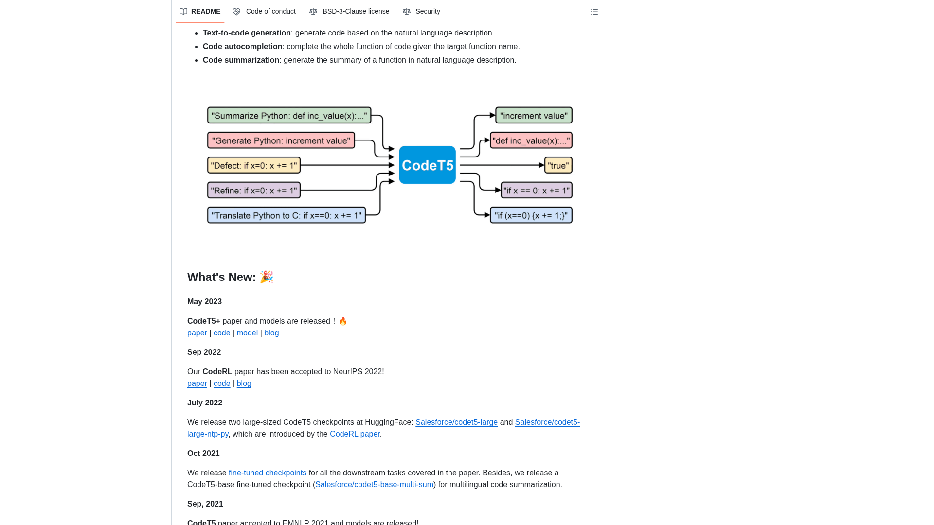 Salesforce CodeT5 Screenshot 1
