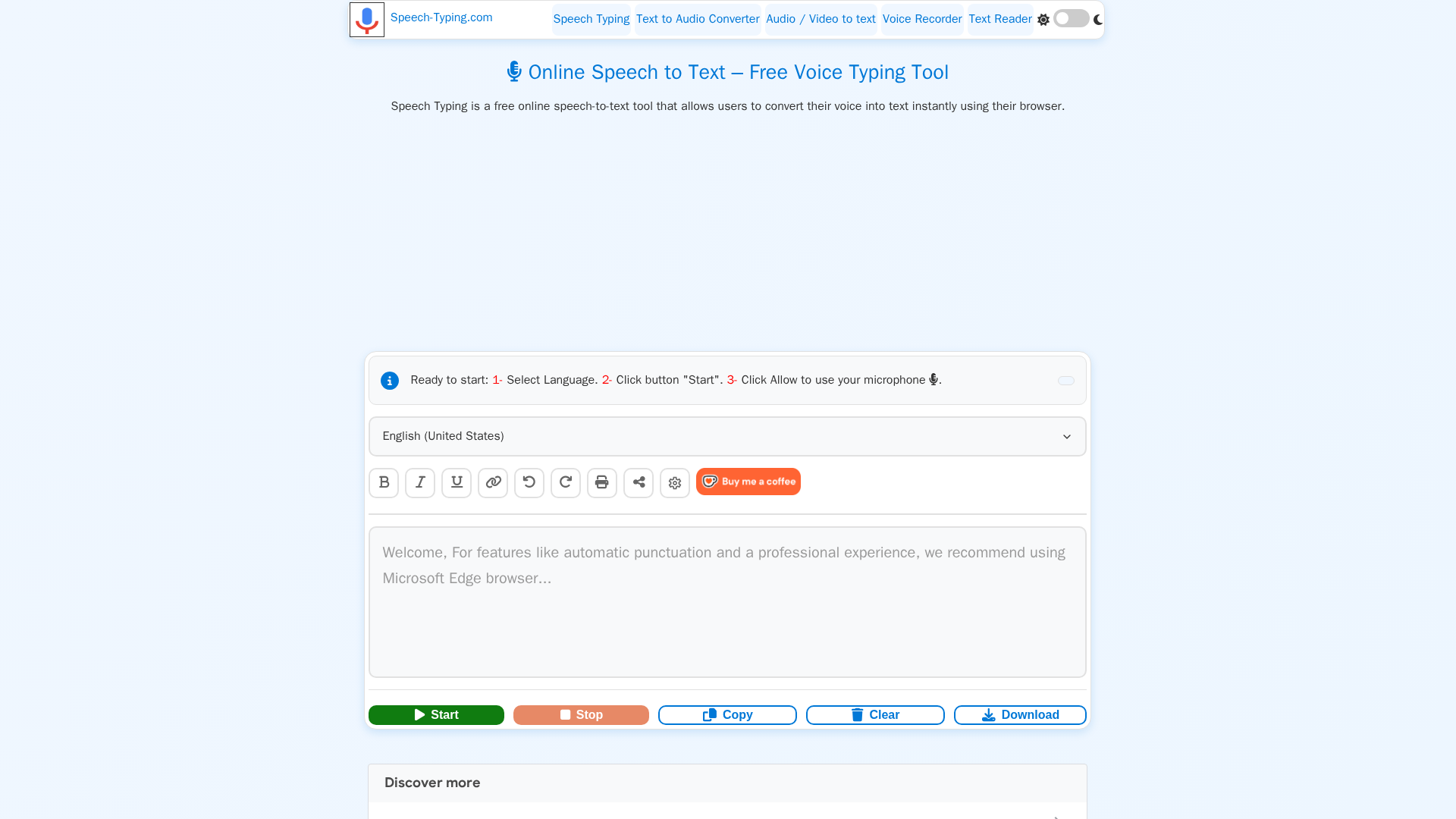 Speech Typing Screenshot 1