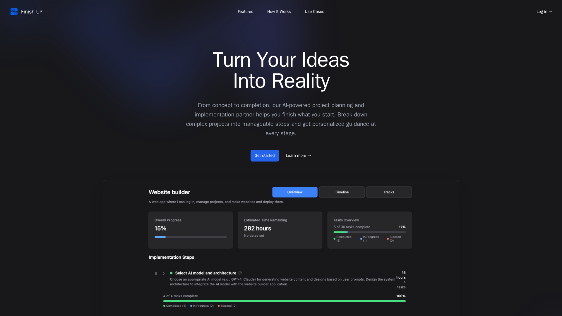 Finish UP Screenshot