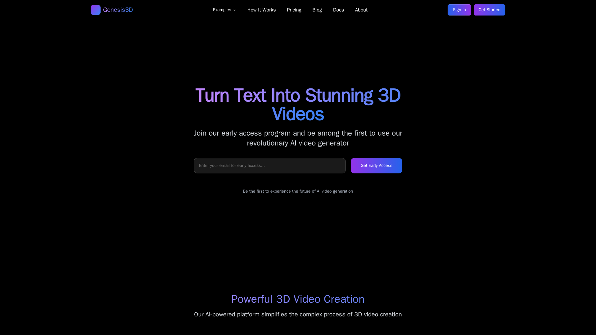 Genesis 3d AI Screenshot