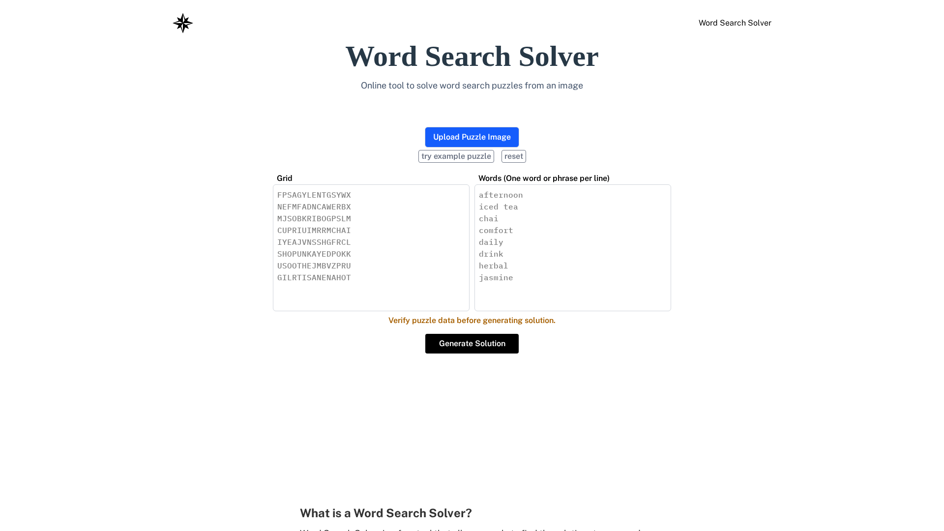 Word Search Solver Screenshot 1