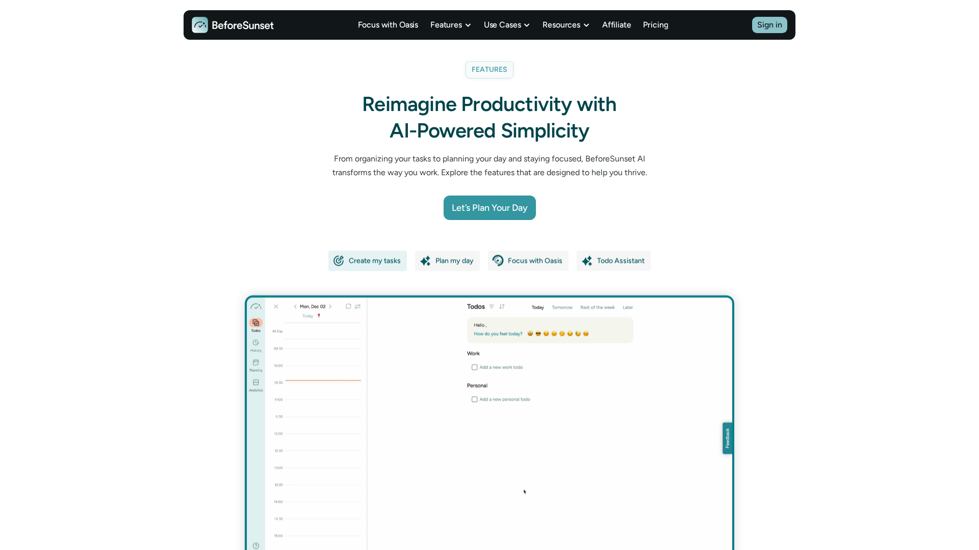 BeforeSunset.ai Screenshot 1