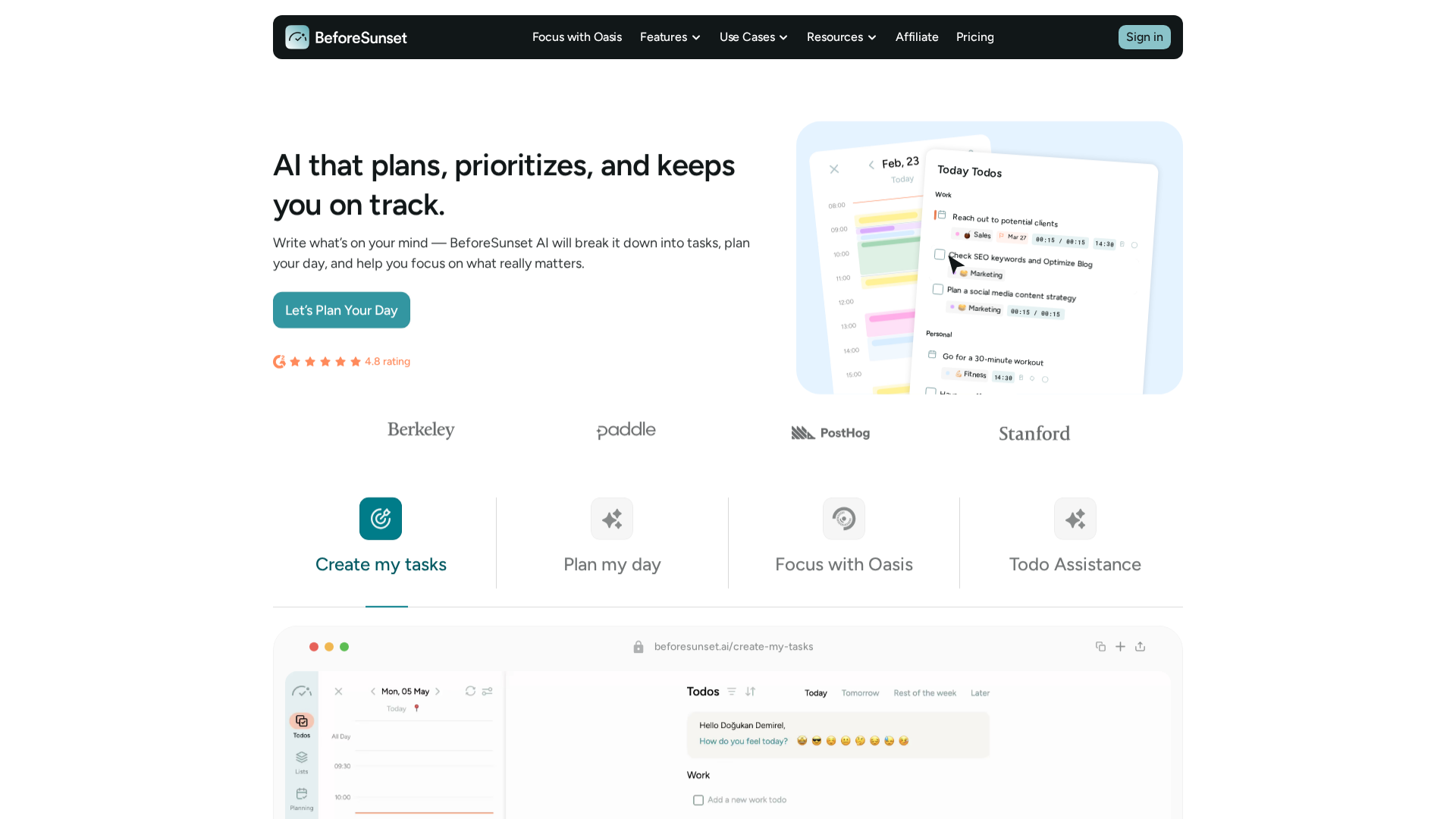 BeforeSunset.ai Screenshot