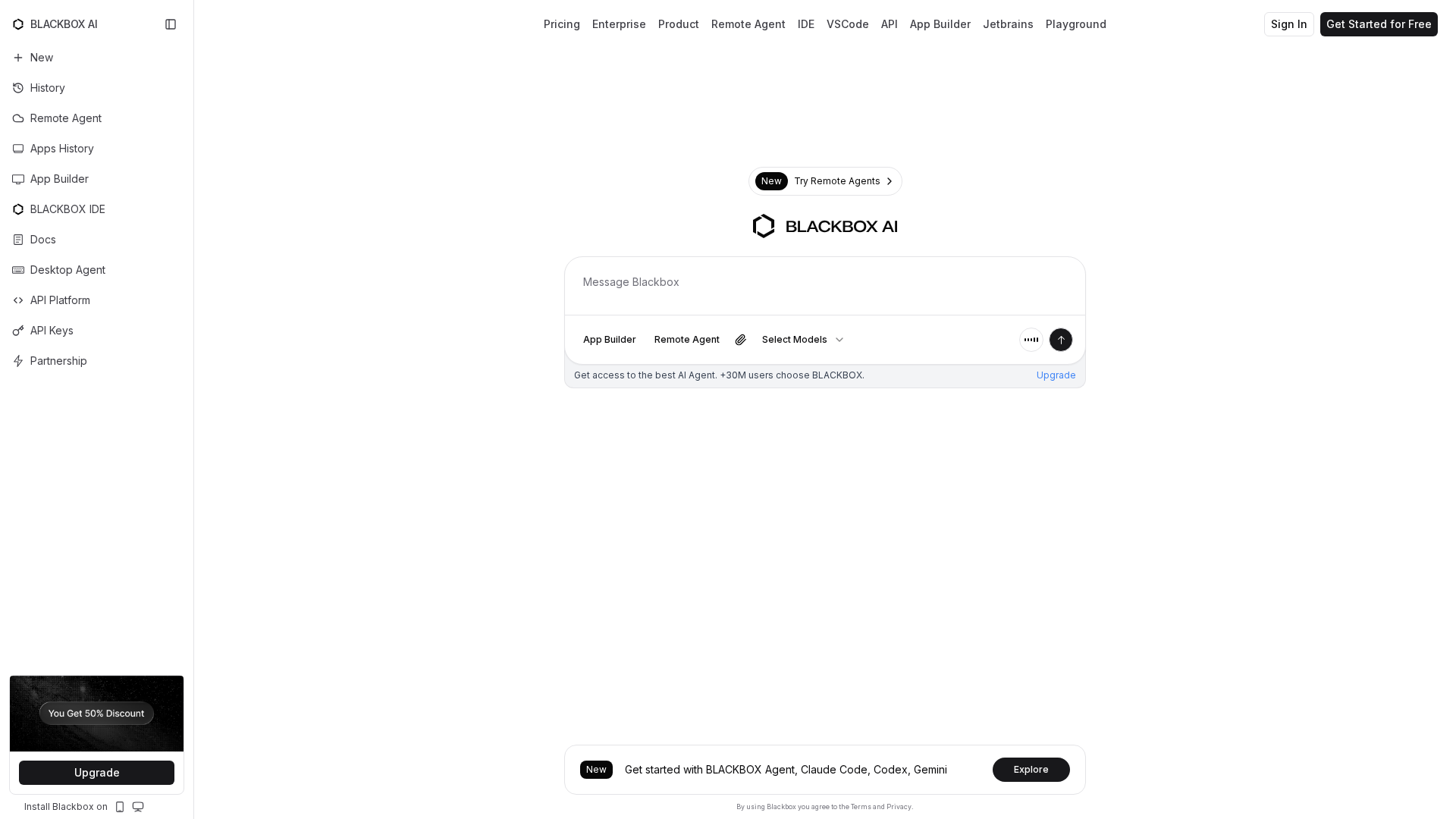 Blackbox.ai Screenshot