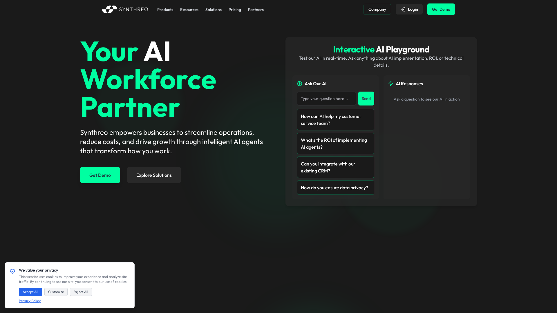 BotX (now operating as Synthreo) Screenshot