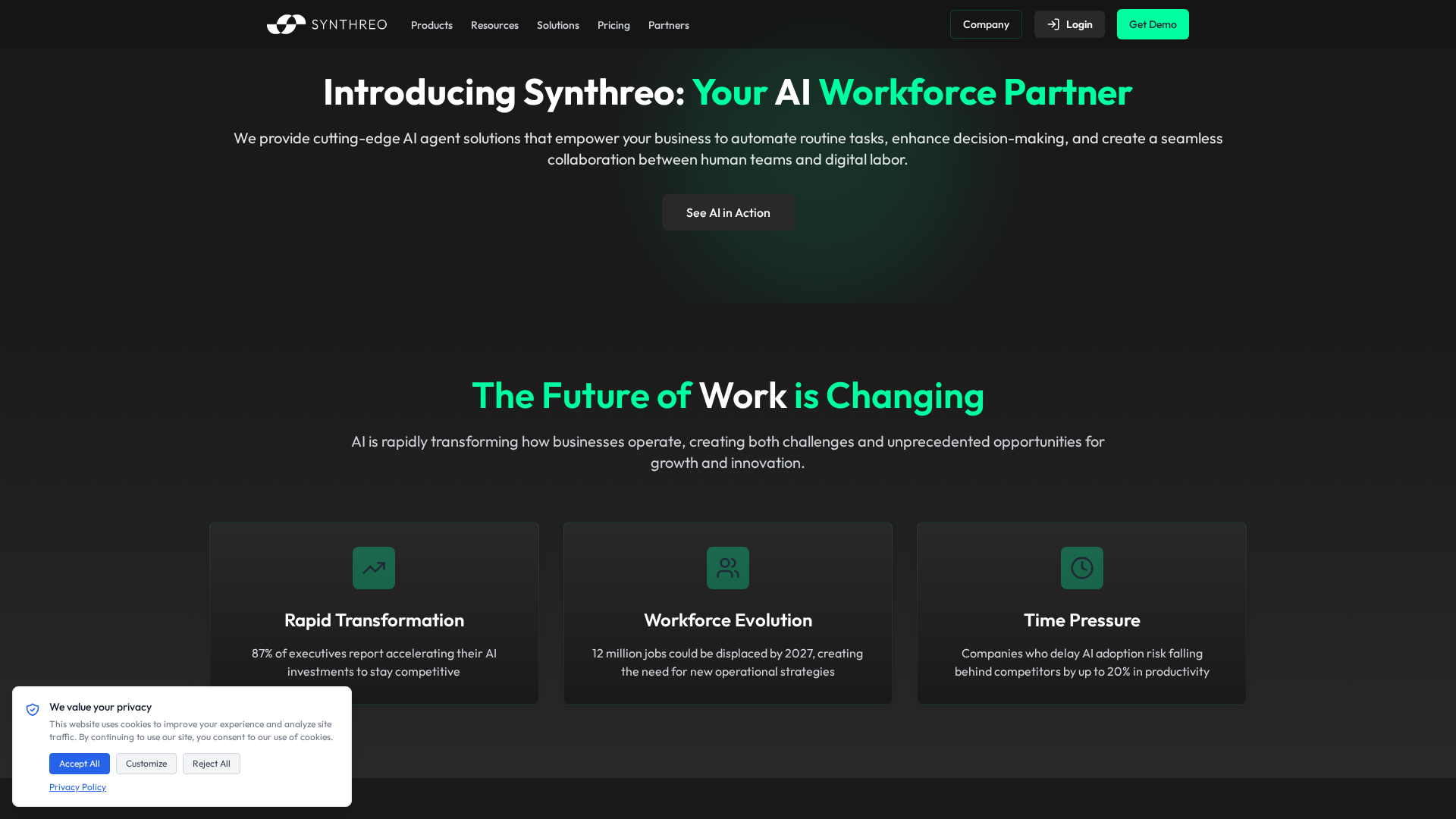 BotX (now operating as Synthreo) Screenshot 1