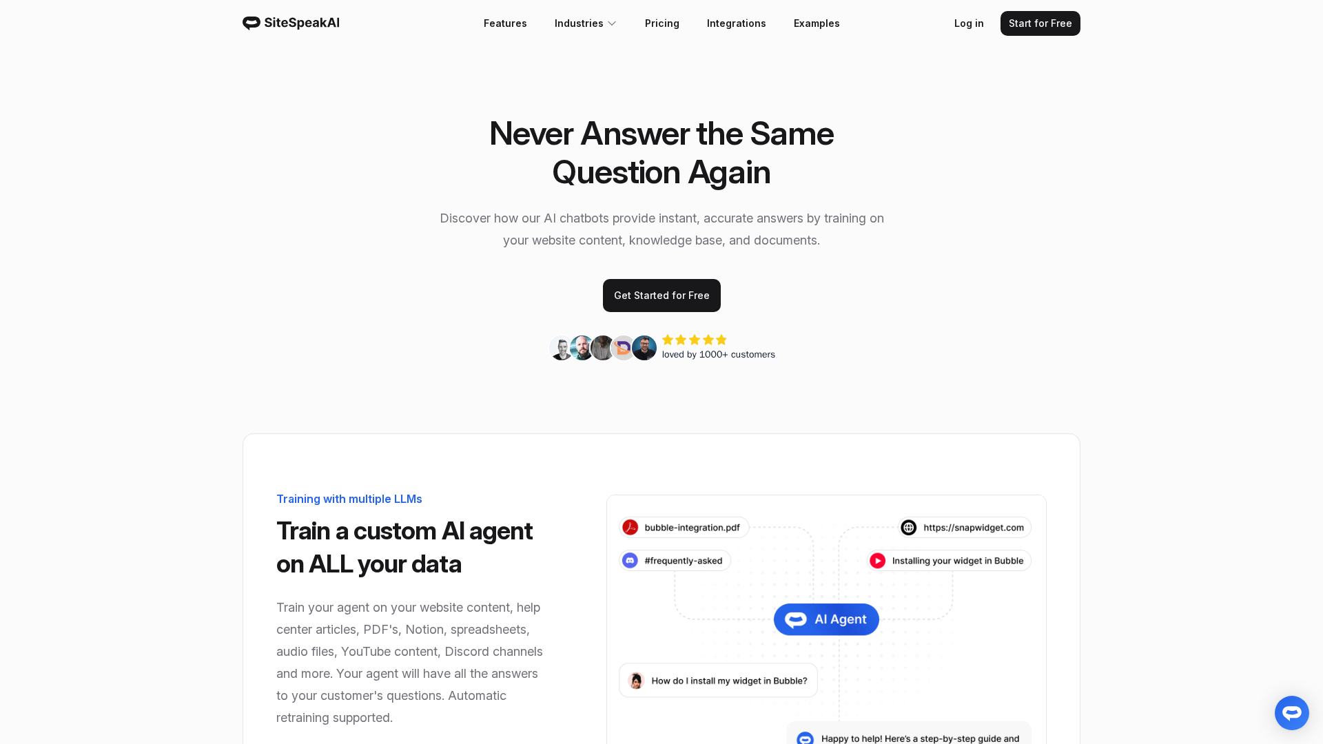 SiteSpeakAI Screenshot 1