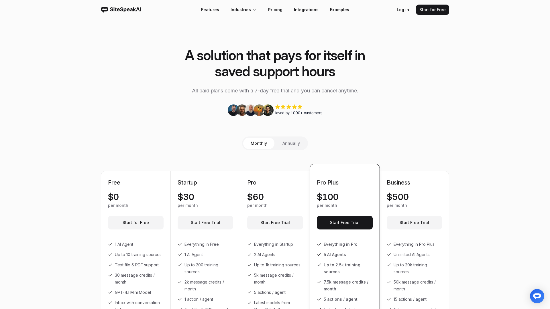 SiteSpeakAI Screenshot 1