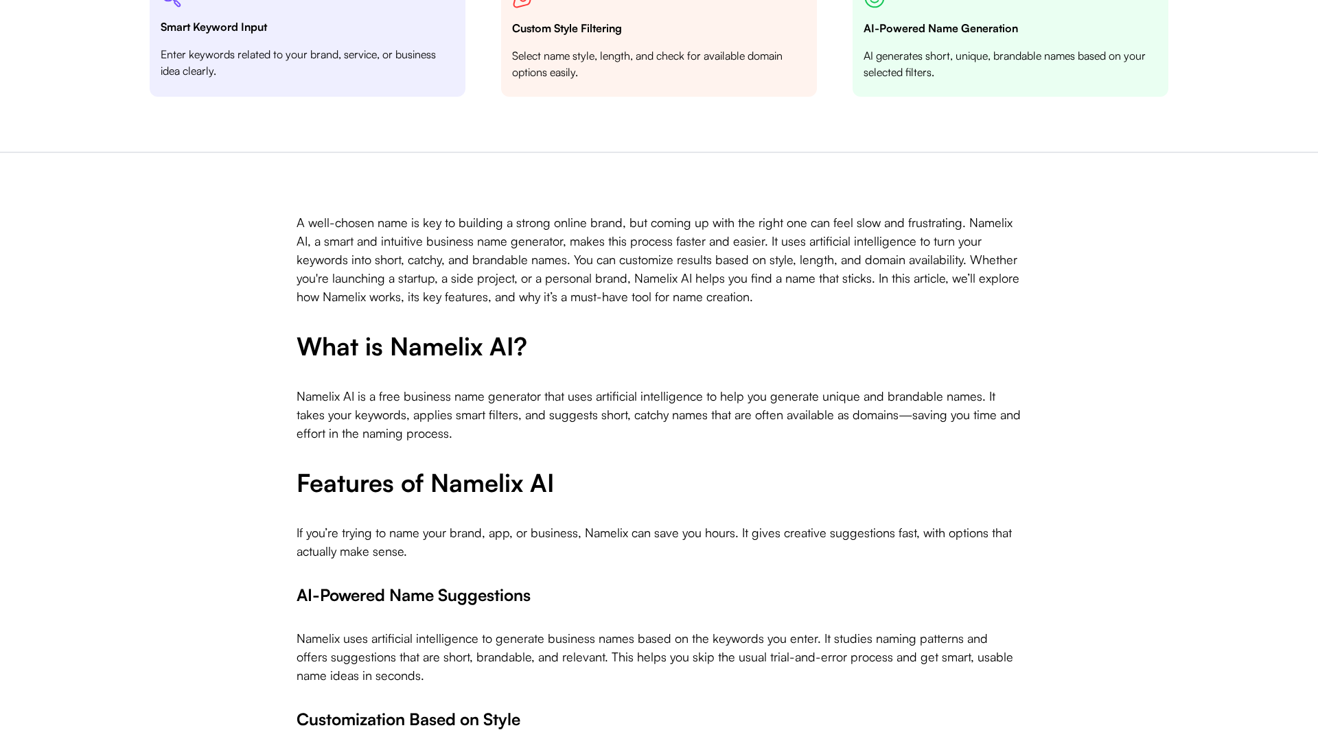 Namelix Screenshot 1