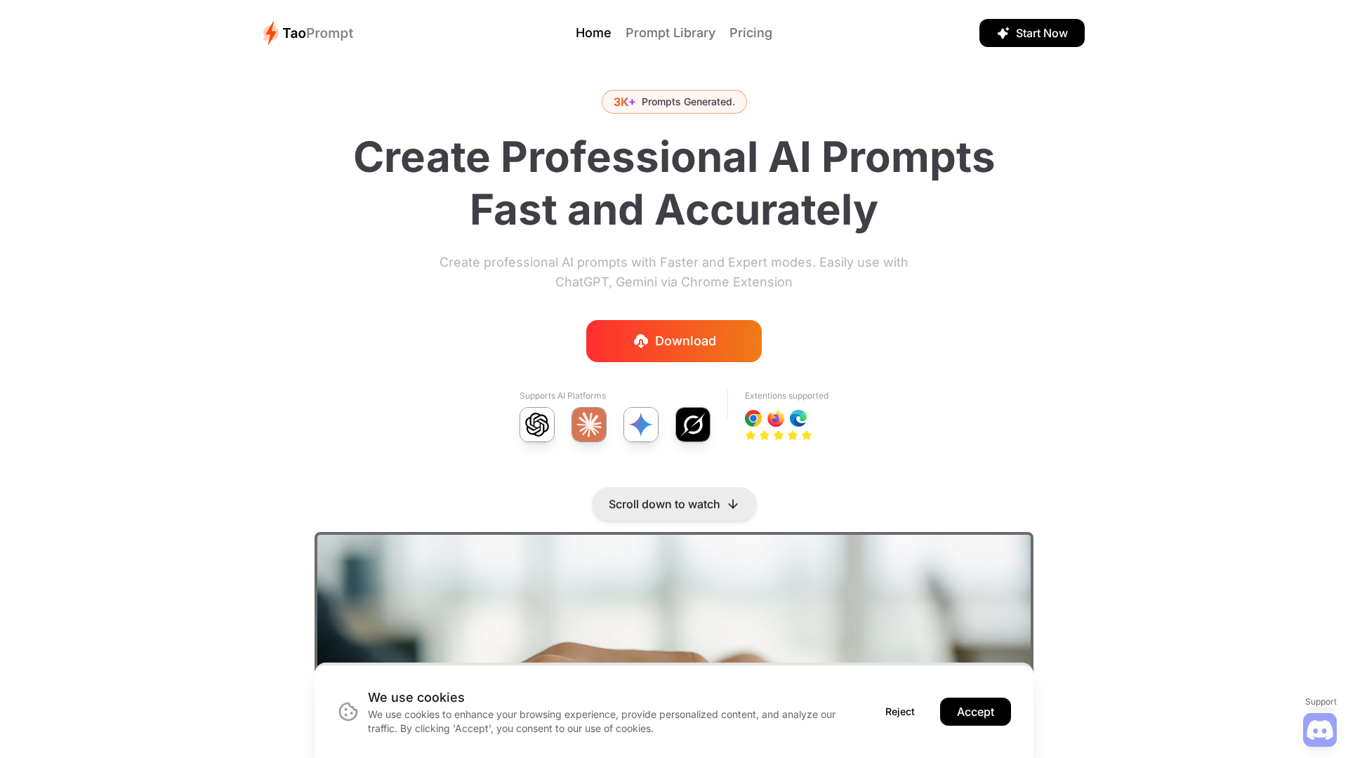 TaoPrompt.com Screenshot