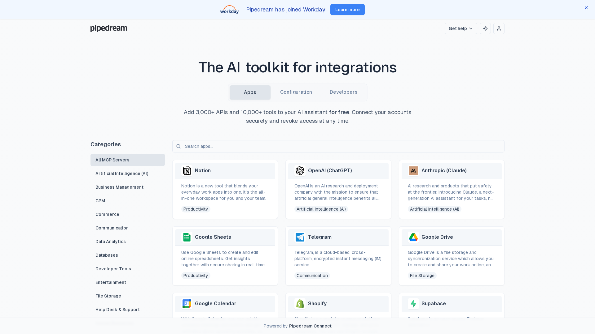 Pipedream MCP Screenshot