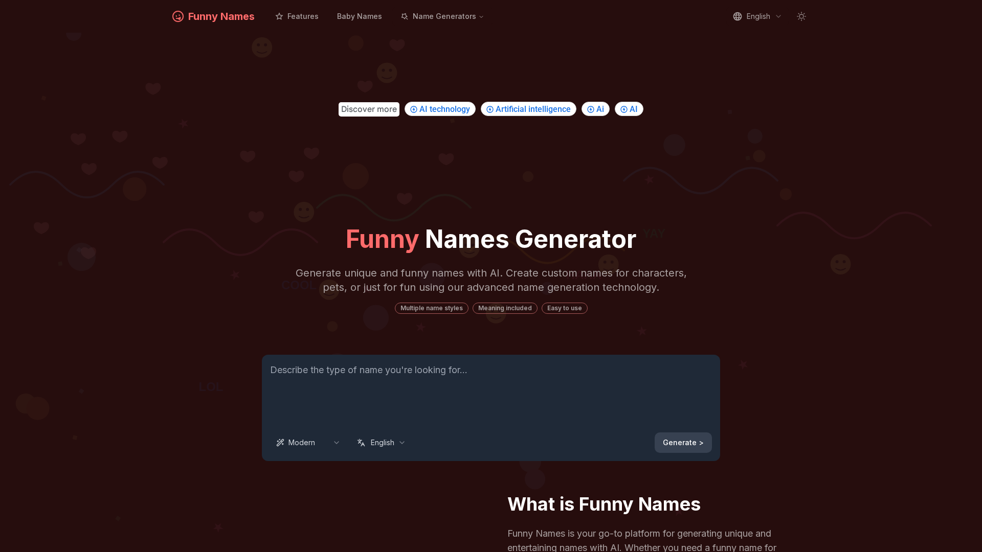 Funny Names Screenshot