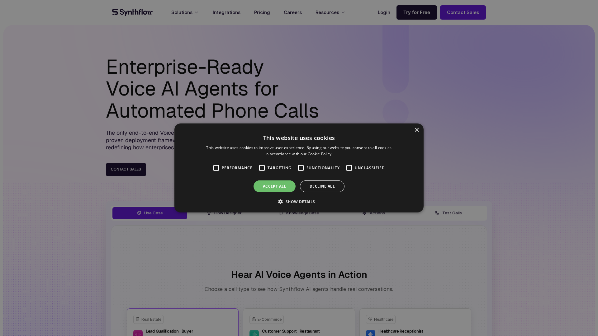 Synthflow Screenshot
