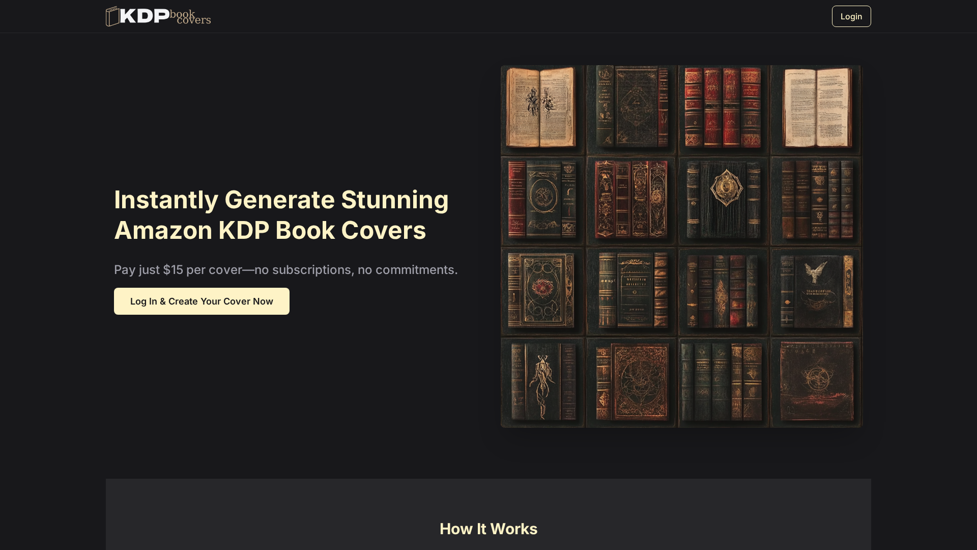 KDP Book Covers Screenshot