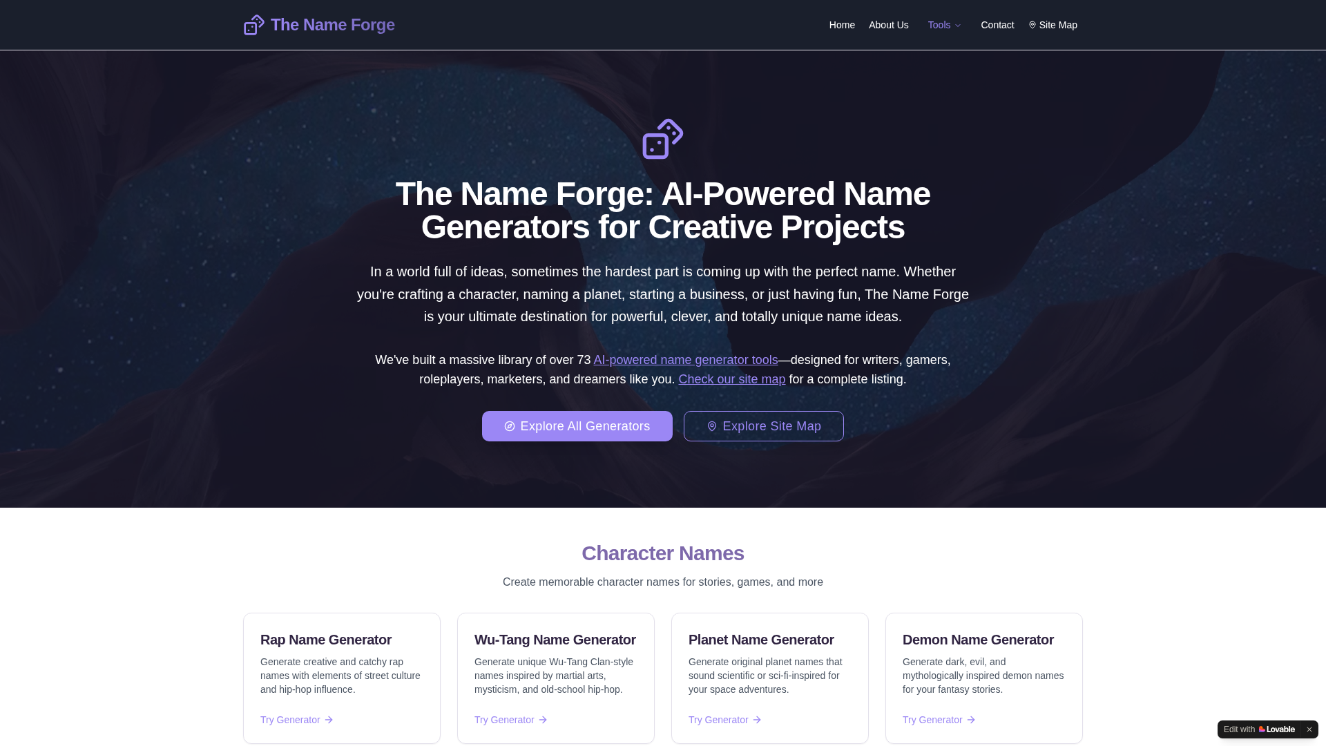 The Name Forge Screenshot