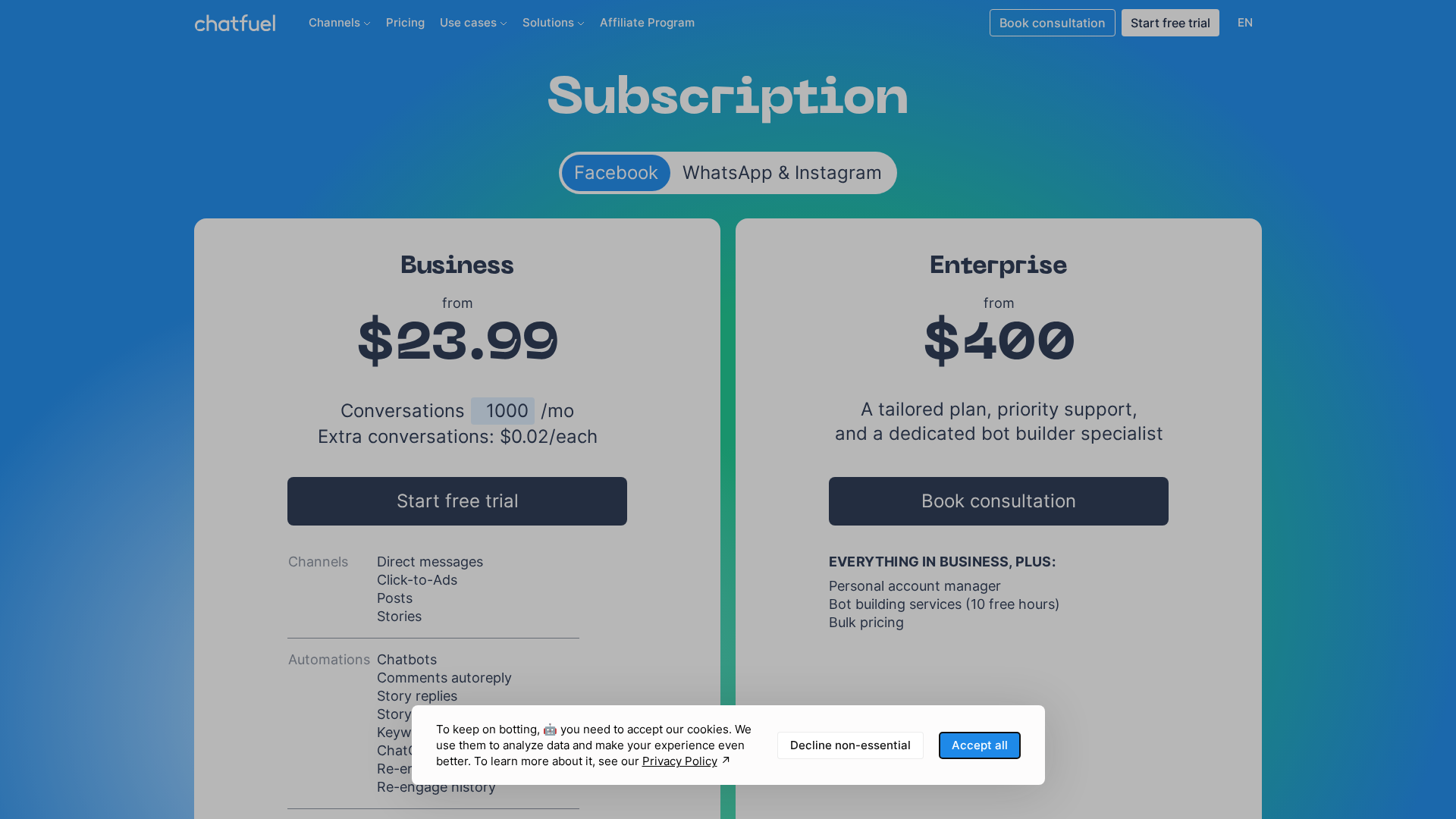 Chatfuel AI Screenshot 1