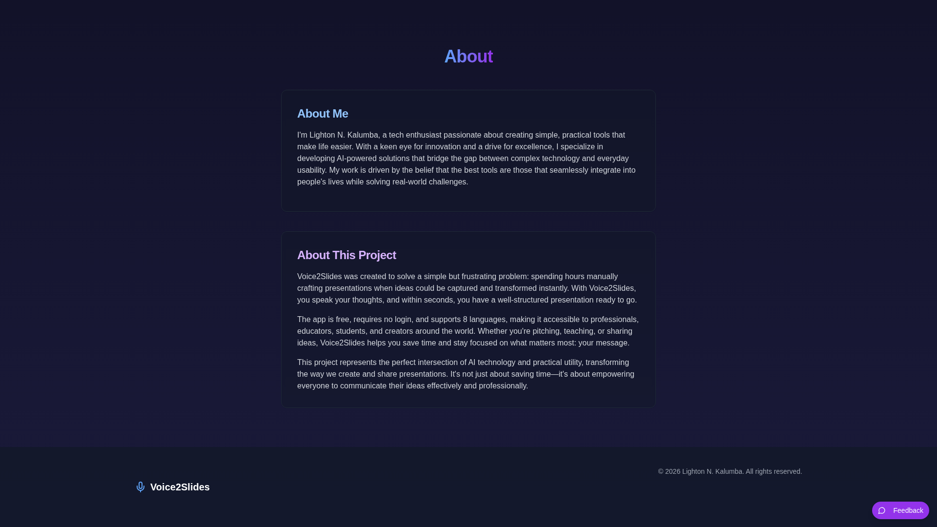 Voice2Slides Screenshot 1