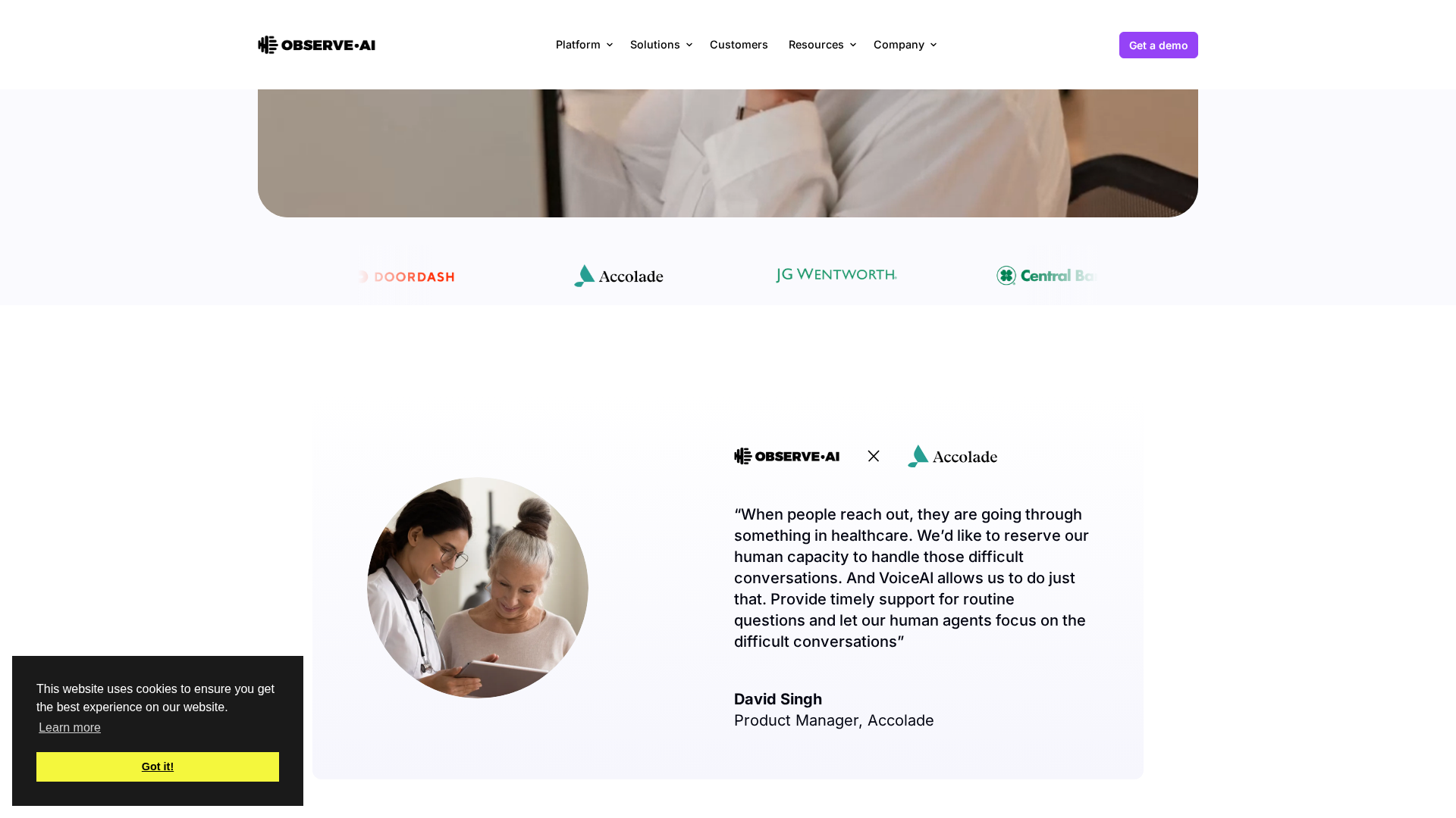 Observe.AI Screenshot 1