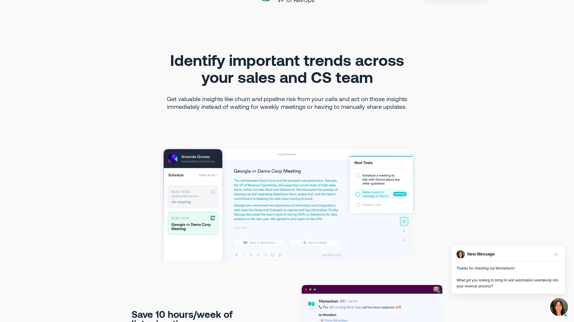 Momentum AI Summaries Screenshot 1