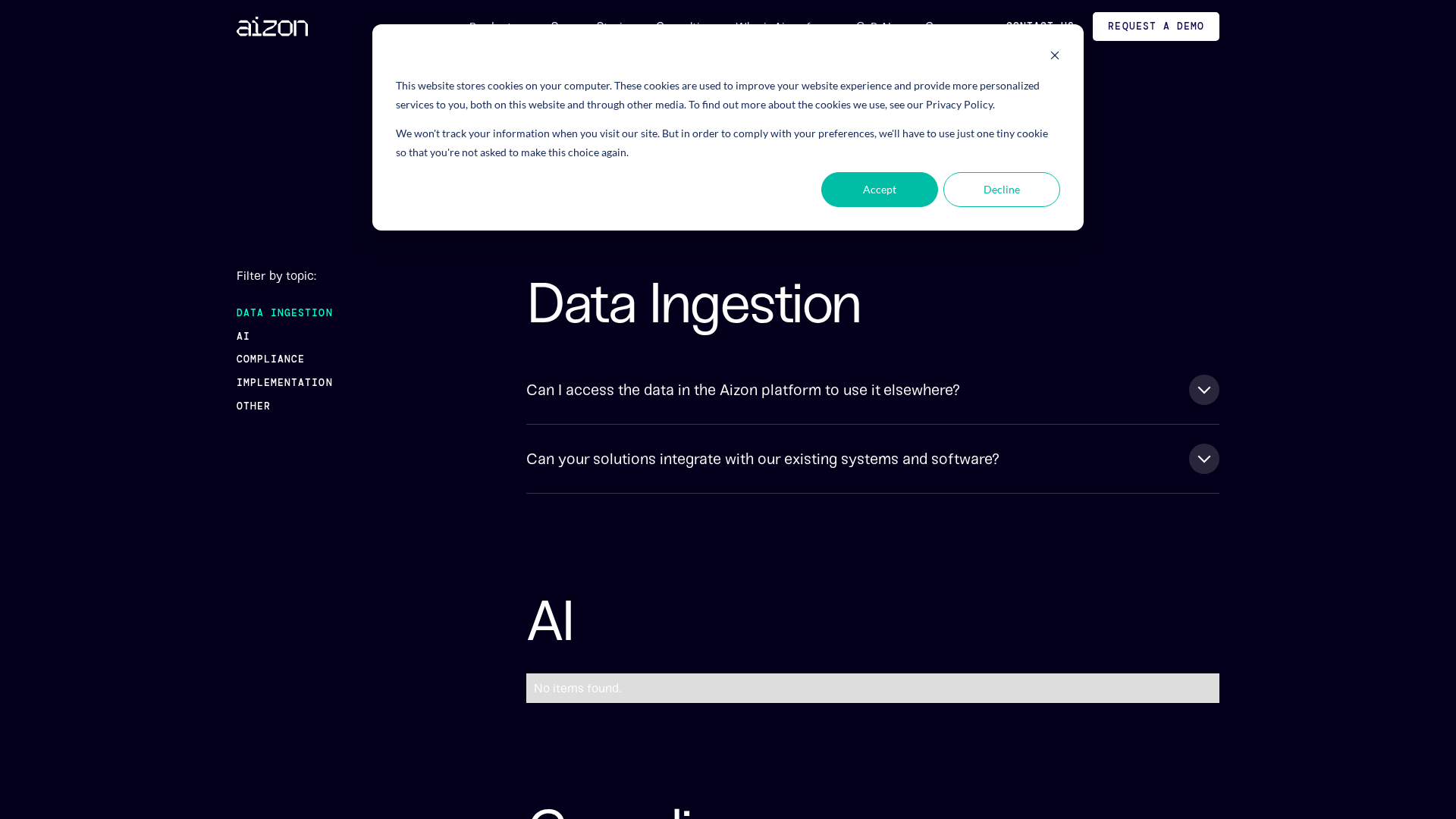 Bigfinite, Inc. dba Aizon Screenshot 1