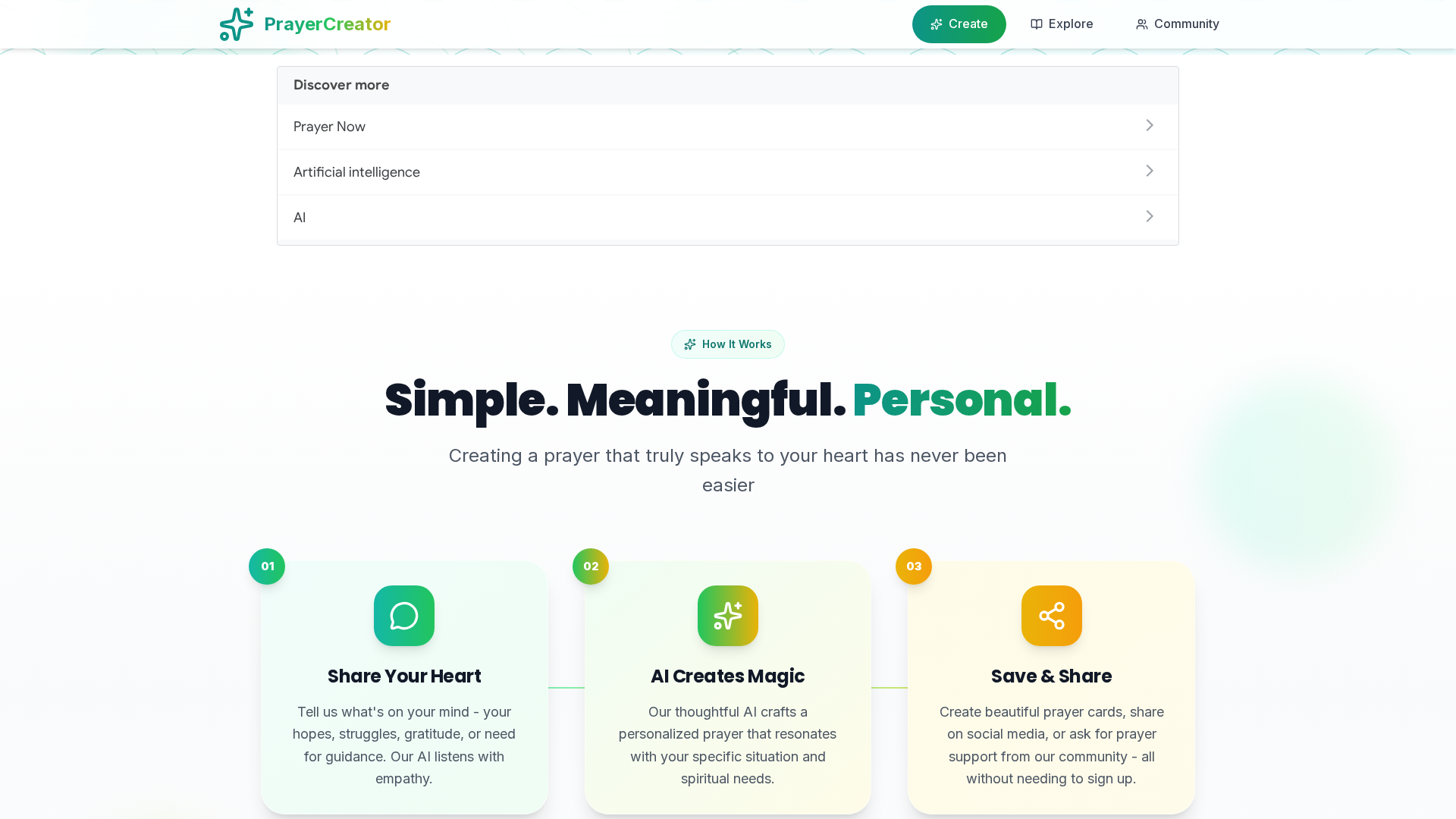 PrayerCreator Screenshot 1