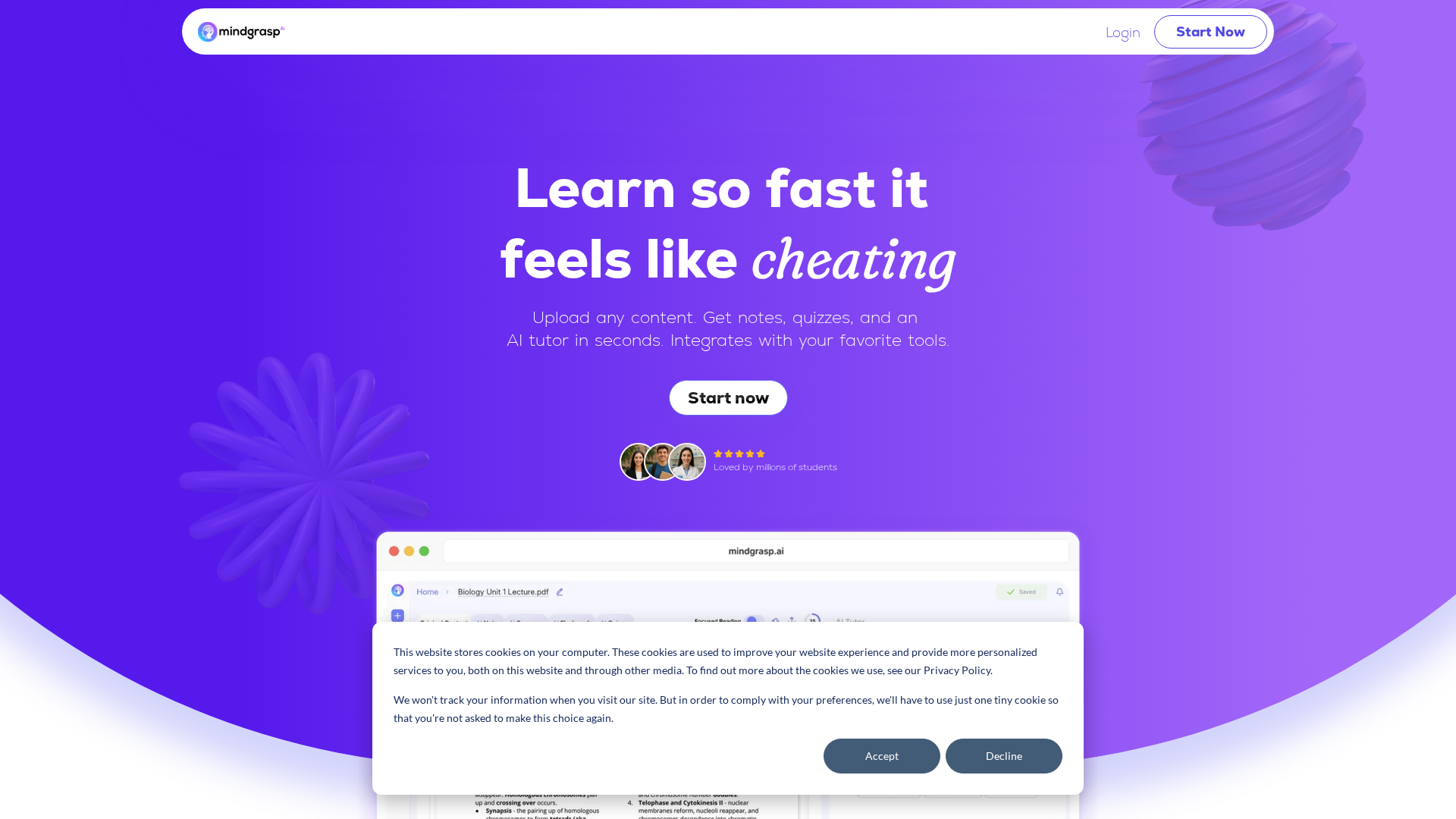 Mindgrasp.ai Screenshot