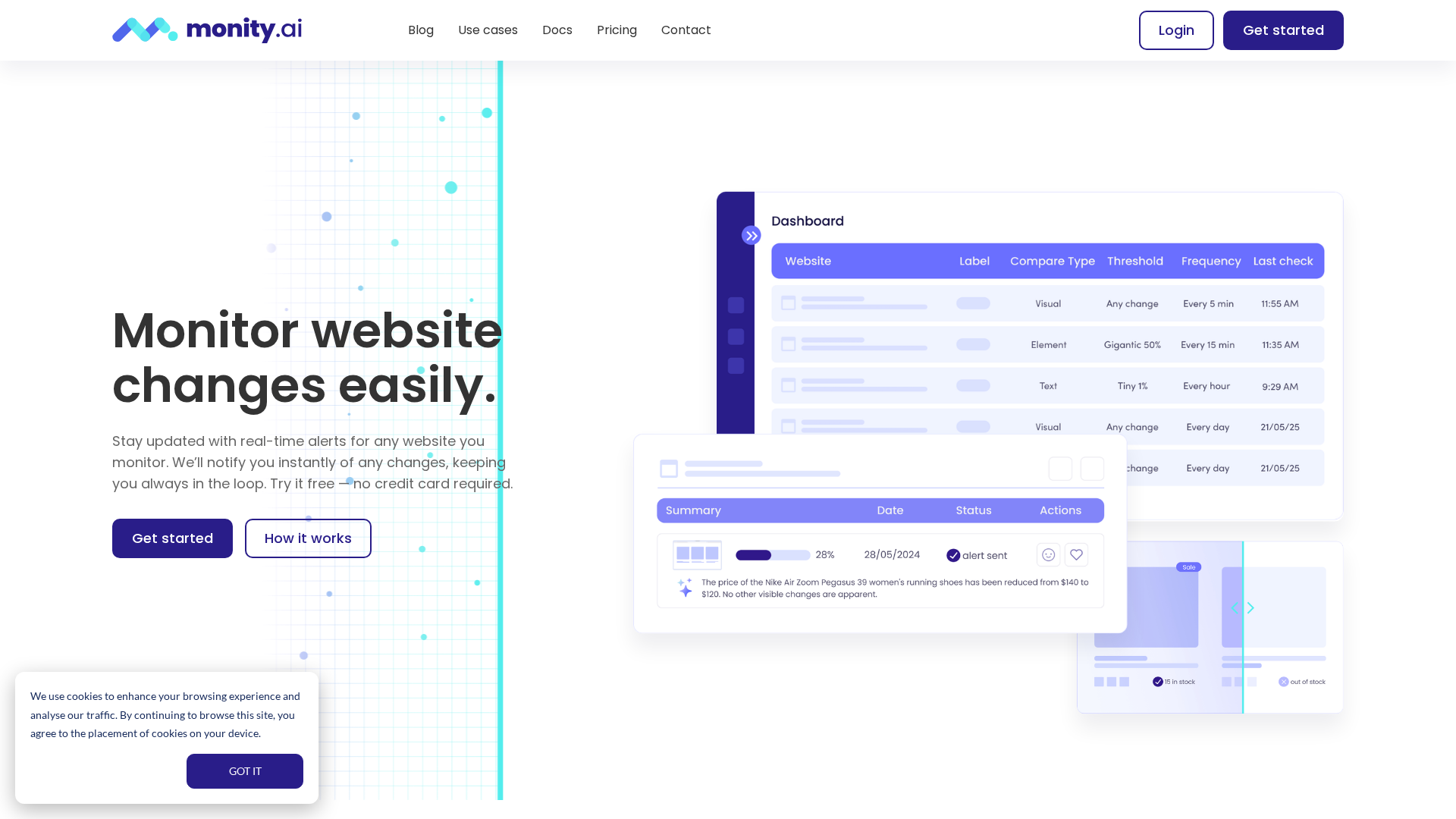 Monitor website changes with AI Screenshot