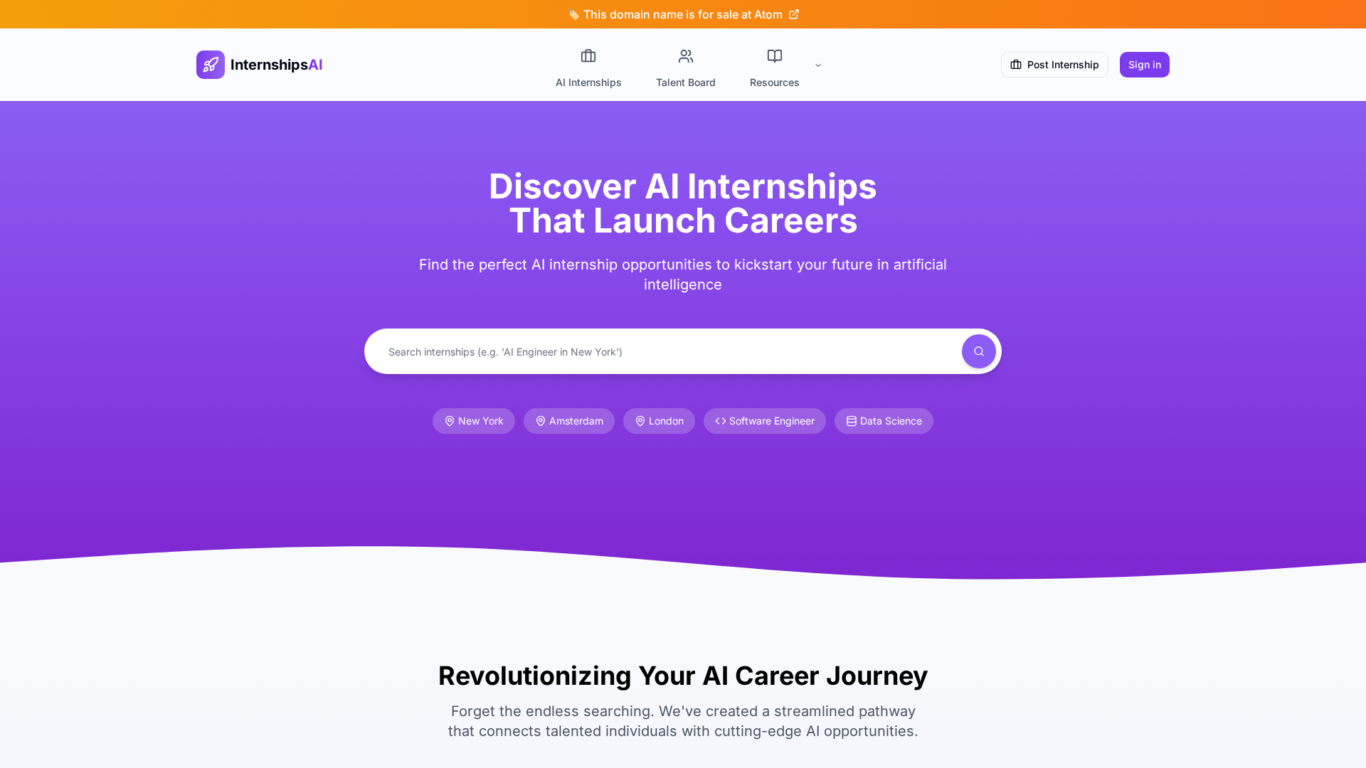 InternshipsAI Screenshot