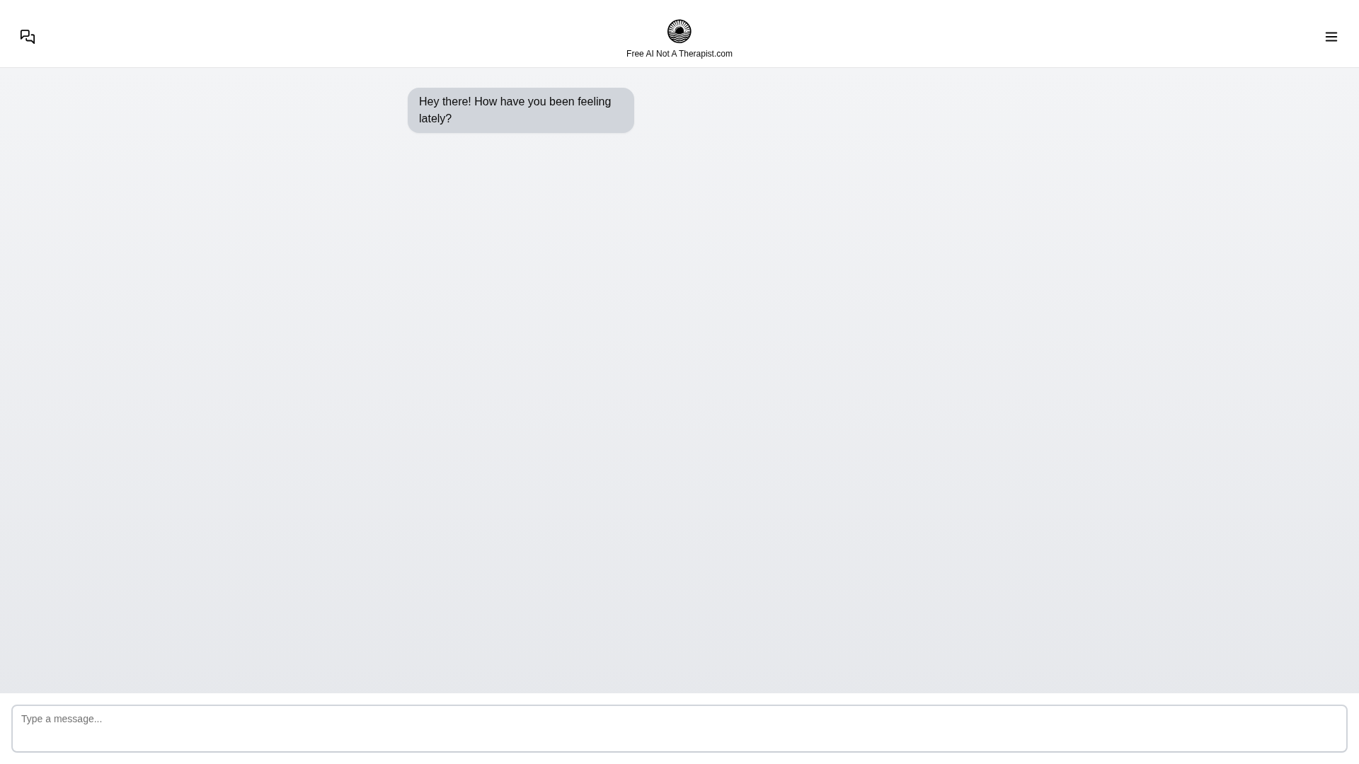 Free AI (not a) Therapist Screenshot