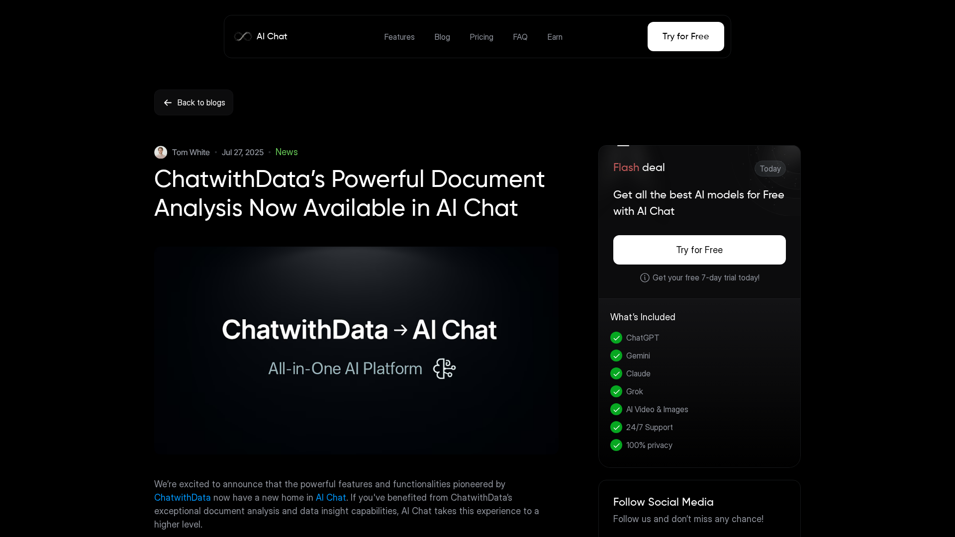 ChatwithData / AI Chat (site representation) Screenshot 1