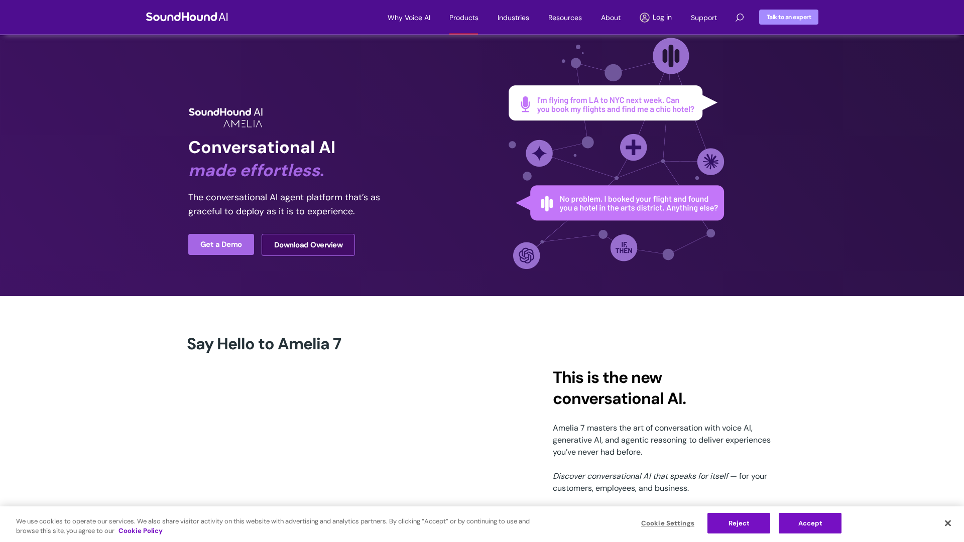 Amelia Conversational AI Platform - SoundHound AI Screenshot
