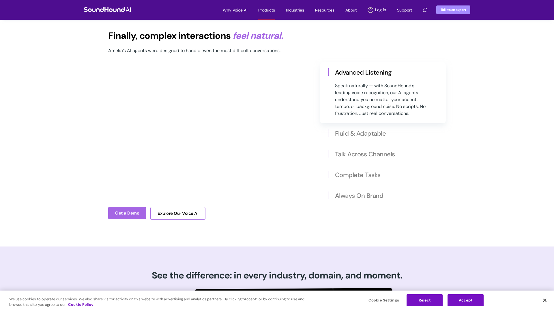Amelia Conversational AI Platform - SoundHound AI Screenshot 1