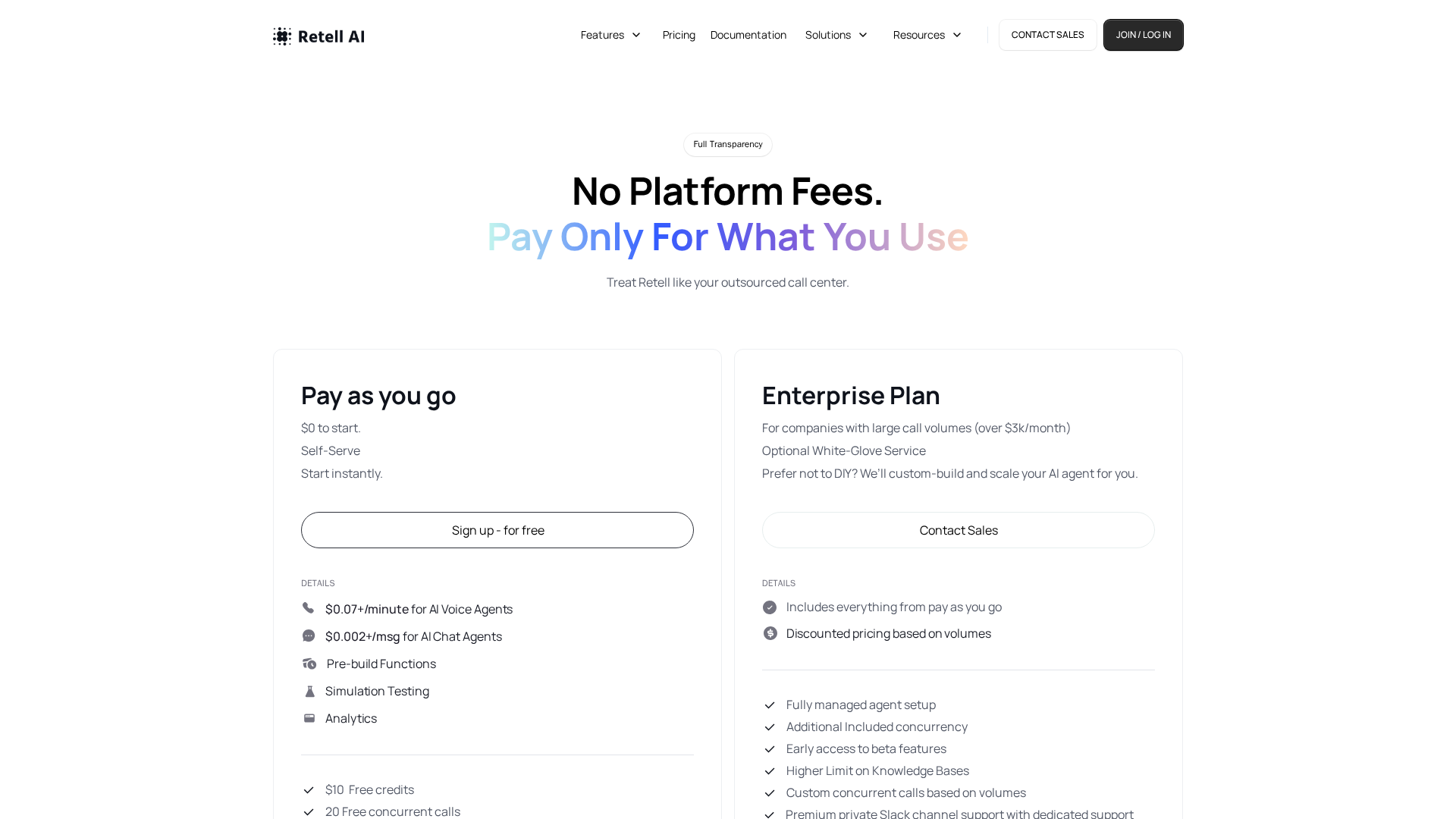Retell AI Screenshot 1